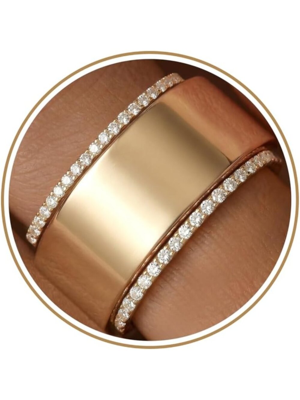 Dainty Stackable Rings for Women, Non-Tarnish Eternity Bands, 2-Pack Smart Ring